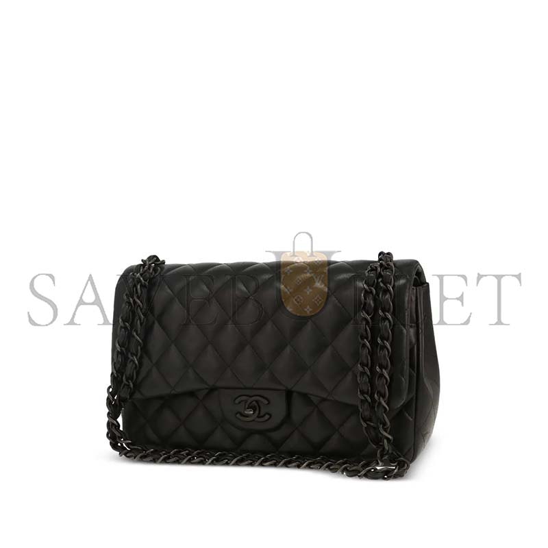 Ch*el so black jumbo classic flap bag (30*19.5*10cm)
